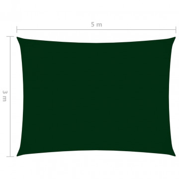 Parasolar, verde închis, 3x5 m, țesătură oxford, dreptunghiular - Img 5