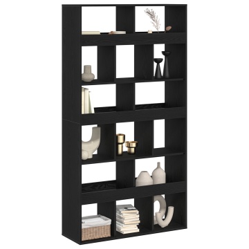Paravan 2 piese Stejar negru 100x33x187,5 cm Lemn prelucrat - Img 3