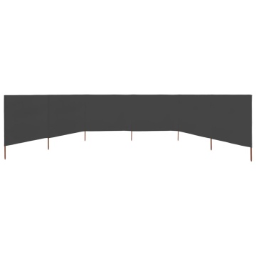 Paravan anti-vânt cu 6 panouri, gri, 800 x 80 cm, textil - Img 3