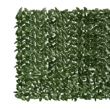 Paravan de balcon, frunze verde închis, 400x150 cm - Img 3
