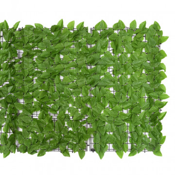 Paravan de balcon, frunze verzi, 200x100 cm - Img 3