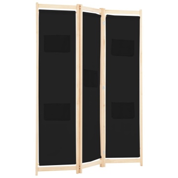 Paravan de cameră cu 3 panouri, 120x170x4 cm, textil - Img 3