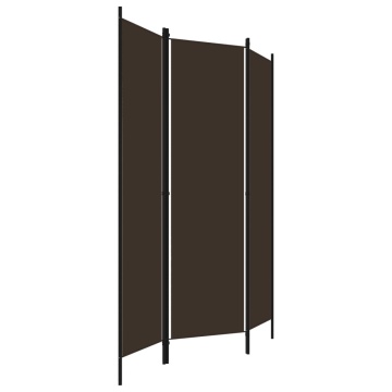 Paravan de cameră cu 3 panouri, maro, 150 x 180 cm - Img 3