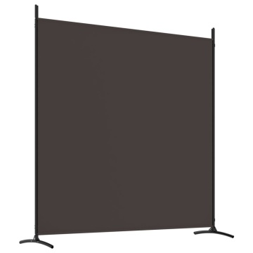 Paravan de cameră cu 4 panouri, maro, 698x180 cm, textil - Img 5