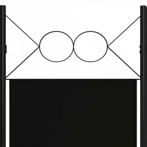 Paravan de cameră cu 5 panouri, negru, 200 x 180 cm - Img 6