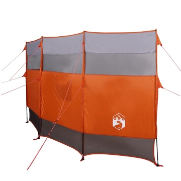 Paravan de camping, portocaliu, 366x152x152 cm, impermeabil - Img 8