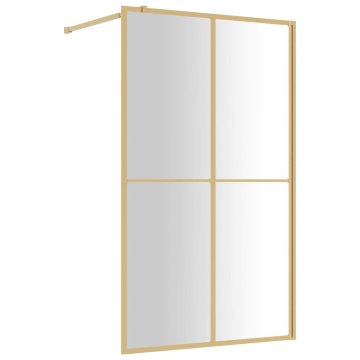 Paravan de duș walk-in auriu 115x195 cm sticlă ESG transparentă - Img 2