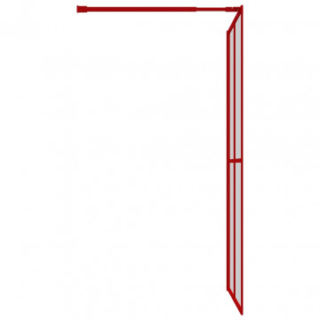 Paravan de duș walk-in roșu 118x195 cm sticlă ESG transparentă - Img 4
