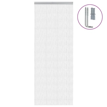 Paravan de ușă cu lanț, 80x212 cm, aluminiu - Img 1