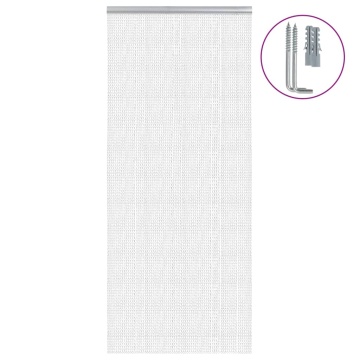 Paravan de ușă cu lanț, 90x200 cm, aluminiu - Img 1