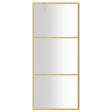 Paravan duș walk-in, auriu, 80x195 cm, sticlă ESG transparentă - Img 3