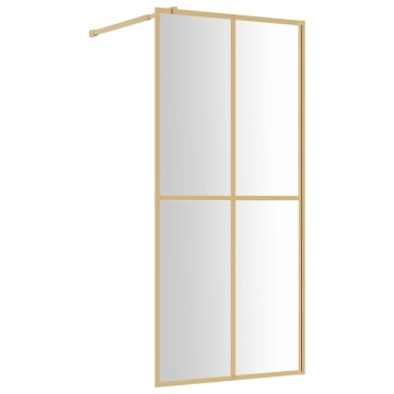 Paravan duș walk-in, auriu, 80x195 cm, sticlă ESG transparentă - Img 2