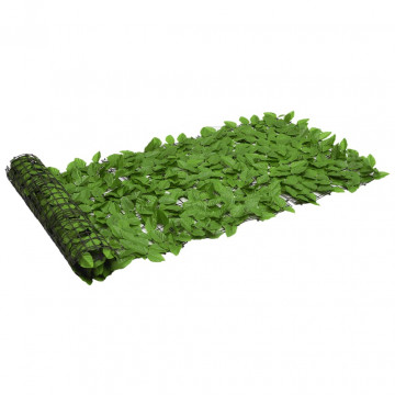 Paravan intimitate de balcon din frunze verde 600x75 cm - Img 1