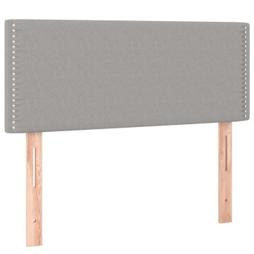 Pat box spring cu saltea, gri deschis, 90x200 cm, textil - Img 5