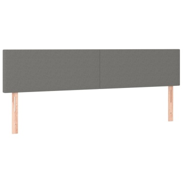 Pat box spring cu saltea, gri închis, 200x200 cm, textil - Img 5