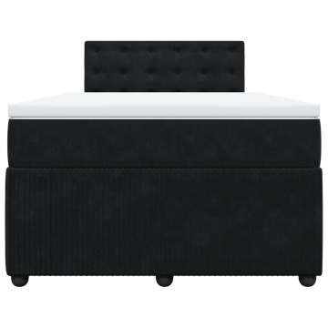 Pat box spring cu saltea, negru, 120x200 cm, catifea - Img 4