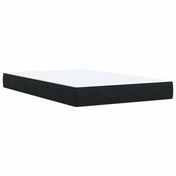 Pat box spring cu saltea, negru, 120x200 cm, catifea - Img 5