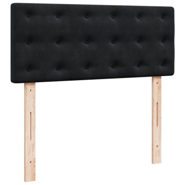 Pat box spring cu saltea, negru, 120x200 cm, catifea - Img 8