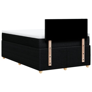 Pat box spring cu saltea, negru, 120x200 cm, textil - Img 5