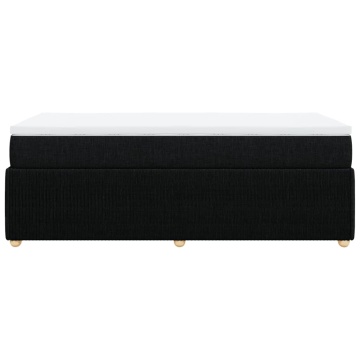 Pat box spring cu saltea, negru, 80x200 cm, textil - Img 8