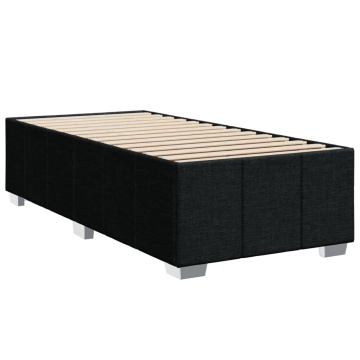 Pat box spring cu saltea, negru, 90x200 cm, textil - Img 7