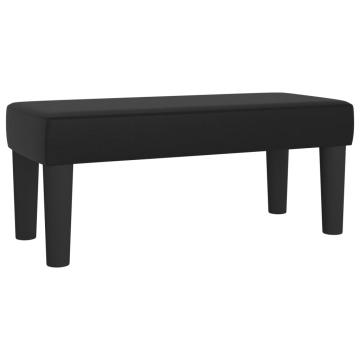 Pat continental cu saltea, negru, 120x200 cm, piele ecologică - Img 6