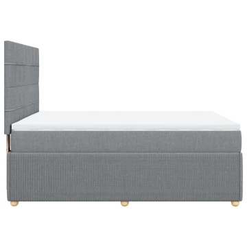 Pat continental, gri deschis, 140x200 cm, material textil - Img 8