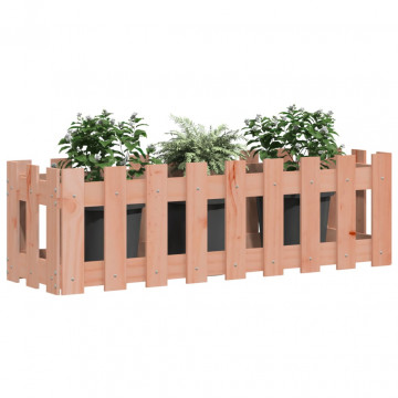 Pat înălțat grădină cu design gard 100x30x30 cm lemn douglas - Img 3