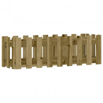 Pat înălțat grădină design gard 100x30x30 cm lemn impregnat pin - Img 2