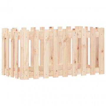 Pat înălțat grădină design gard 100x50x50 cm lemn de pin tratat - Img 2