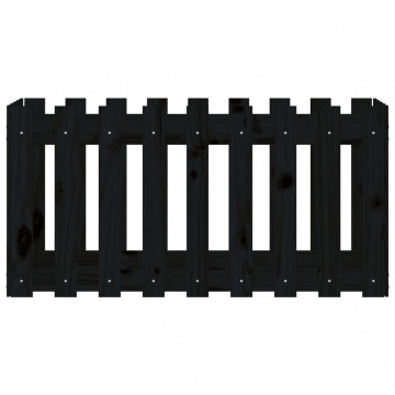 Pat înălțat grădină design gard 100x50x50 cm lemn de pin tratat - Img 8