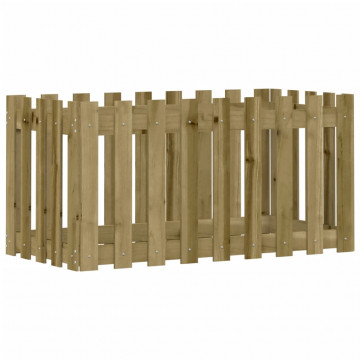 Pat înălțat grădină design gard 100x50x50 cm lemn impregnat pin - Img 4