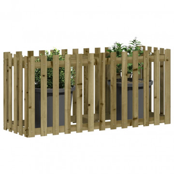 Pat înălțat grădină design gard 150x50x70 cm lemn impregnat pin - Img 3