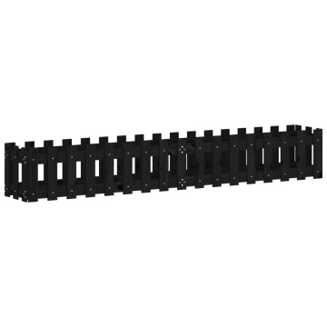 Pat înălțat grădină design gard 200x30x30 cm lemn impregnat pin - Img 2