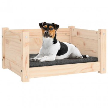 Pat pentru câini, 55,5x45,5x28 cm, lemn masiv de pin - Img 4