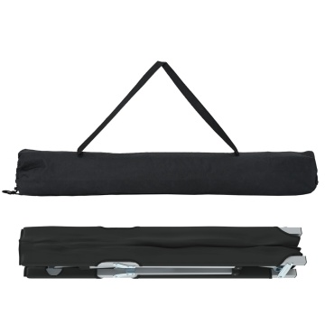 Pat pliabil de camping cu geantă de transport Negru 600D Oxford Fabric - Img 4
