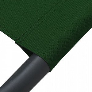 Pat șezlong de exterior cu baldachin și perne, verde - Img 5