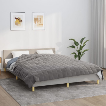 Pătură cu greutăți, gri, 220x230 cm, 15 kg, material textil - Img 1