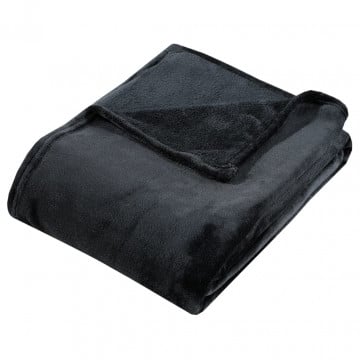 Pătură, negru, 150x200 cm, poliester - Img 3