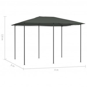 Pavilion, antracit, 3x4x2,6 m, 160 g/m² - Img 4