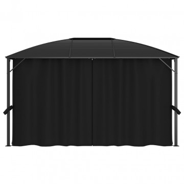 Pavilion cu perdele, antracit, 400 x 300 x 265 cm - Img 2