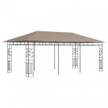 Pavilion cu plasă anti-țânțari, gri taupe, 6x3x2,73 m, 180 g/m² - Img 1