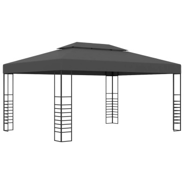 Pavilion cu șir de lumini LED, antracit, 3x4 m - Img 3