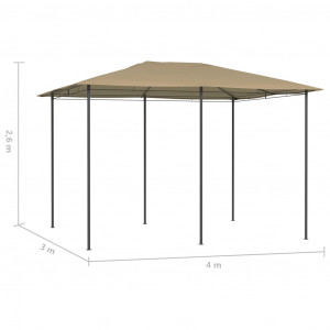 Pavilion, gri taupe, 3x4x2,6 m, 160 g/m² - Img 4