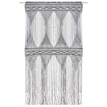 Perdea macrame, antracit, 140 x 240 cm, bumbac - Img 2