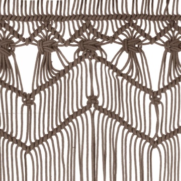 Perdea macrame, gri taupe,140 x 240 cm, bumbac - Img 4