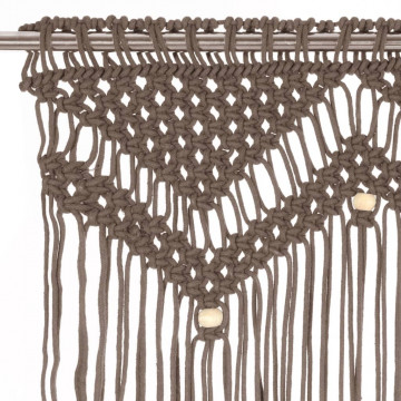 Perdea macrame, gri taupe,140 x 240 cm, bumbac - Img 3