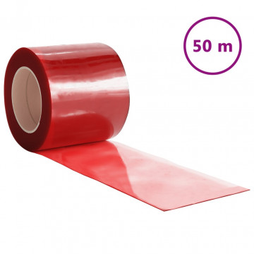 Perdea pentru ușă, roșu, 200 mmx1,6 mm 50 m, PVC - Img 2
