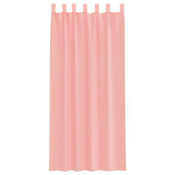Perdele Voile cu buzunare pentru bare 2 buc Roz - Img 4