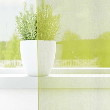 Perdele Voile cu Oeje 2 buc Verde măr 140x300 cm - Img 3